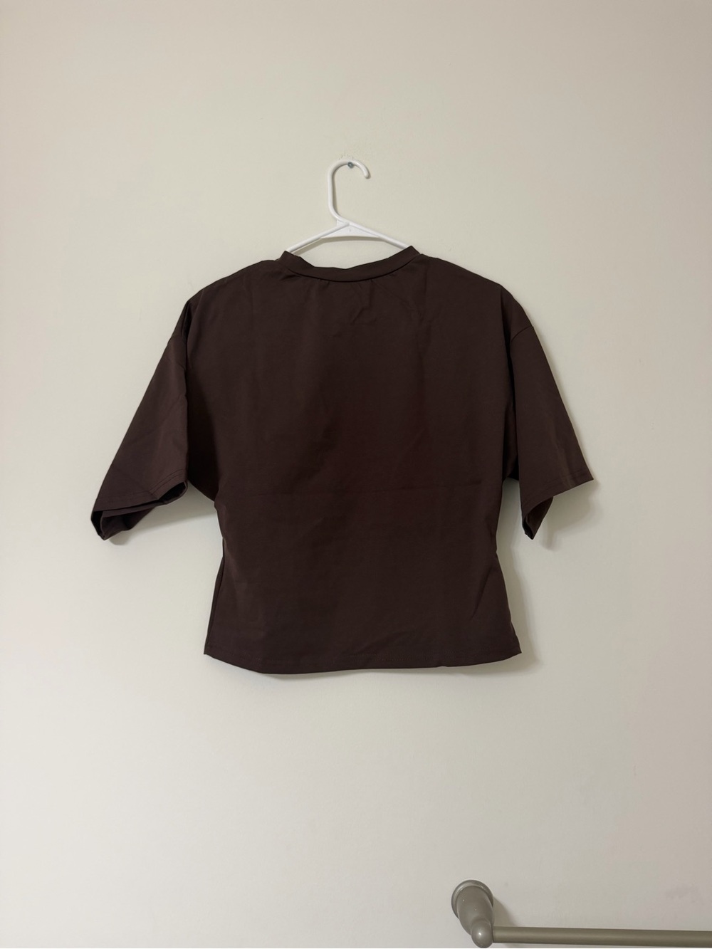 SHEIN Chocolate Brown Short-Sleeve Boxy Tee